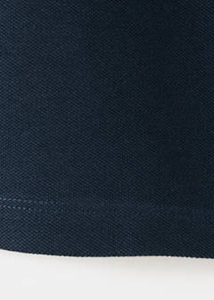 Long sleeves cotton polo — Navy 4