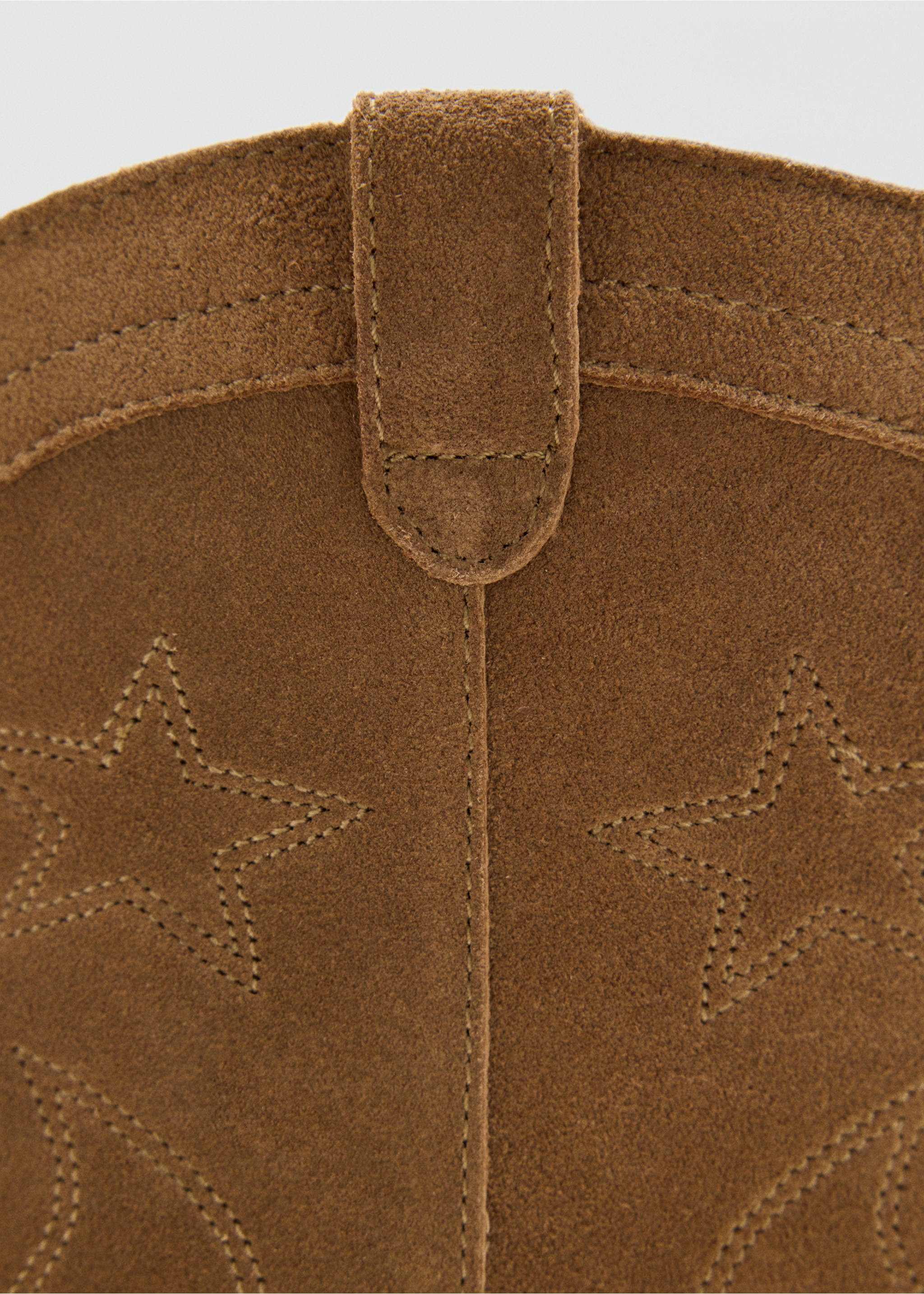 Cowboy-Stiefel aus Leder mit Stickereien - Detail des Artikels 3, Mittelbraun. Ref: 37044777-00.