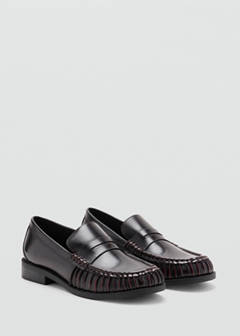 Ruched loafer — Burgundy 3