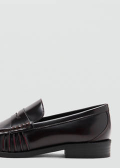 Ruched loafer — Burgundy 4