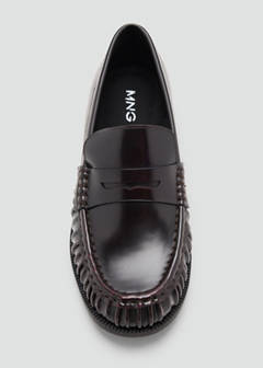 Ruched loafer — Burgundy 5