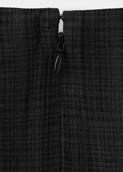 Short textured V-neck dress — Black 7