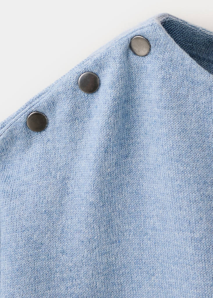 Knitted jumper with shoulder detail — Sky Blue