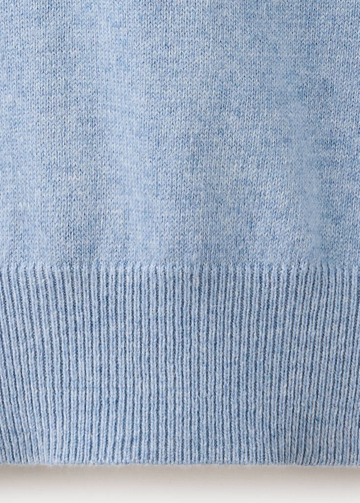 Knitted jumper with shoulder detail — Sky Blue