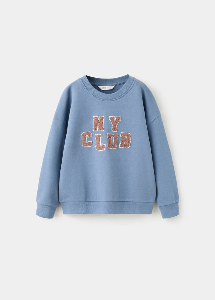 Textured cotton-blend sweatshirt — Blue
