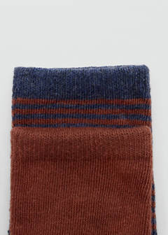 2 pack ribbed socks — Burnt Orange 3