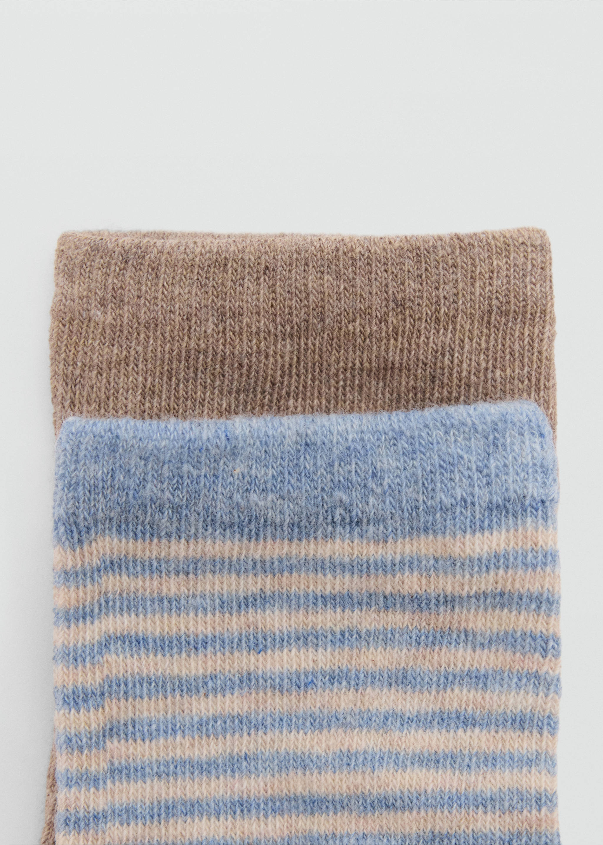 2 pack ribbed socks - Reverse of the article, Sky Blue. Ref: 37044786-00.