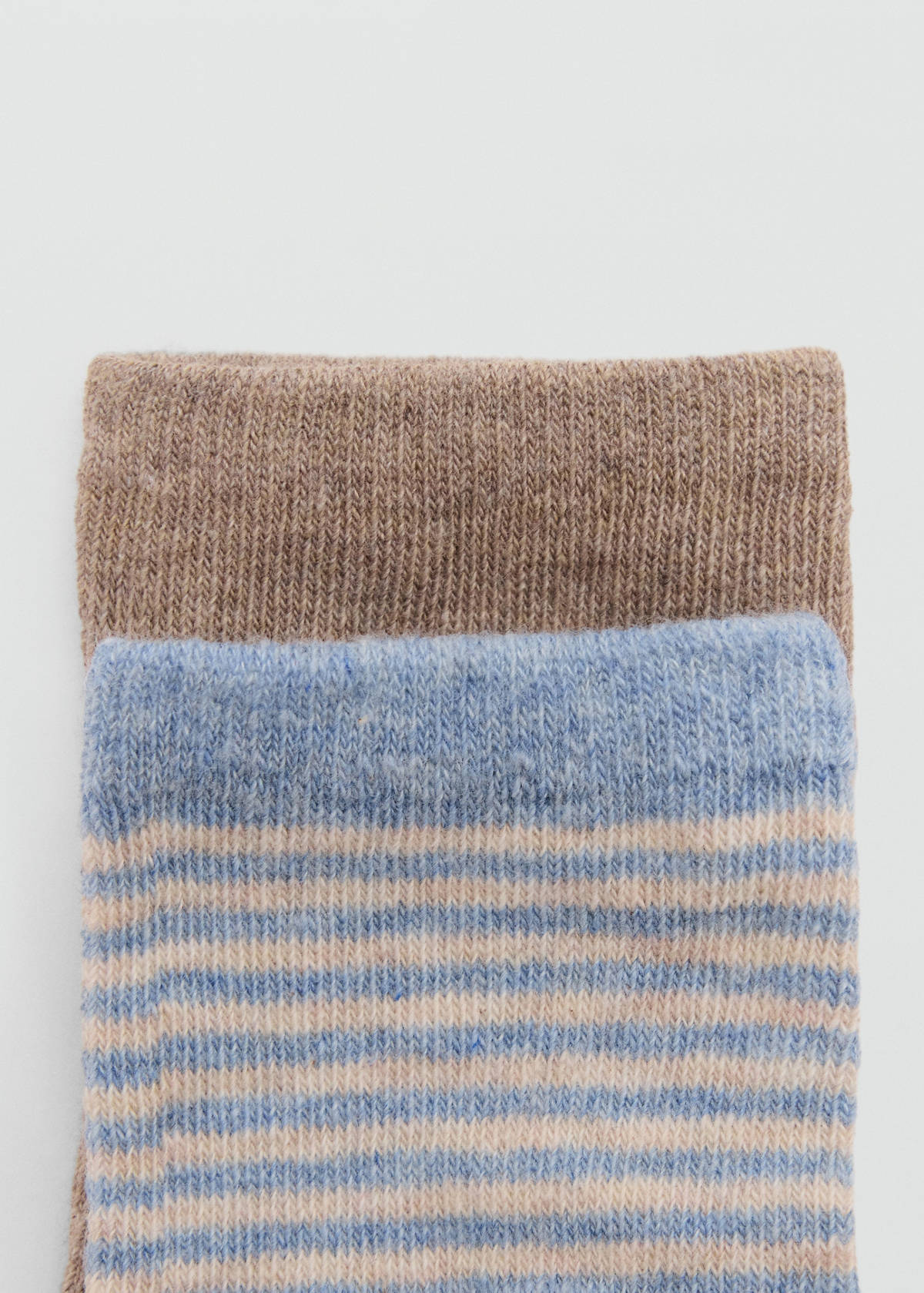 2 pack ribbed socks — Sky Blue