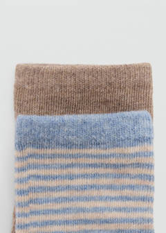 2 pack ribbed socks — Sky Blue 3