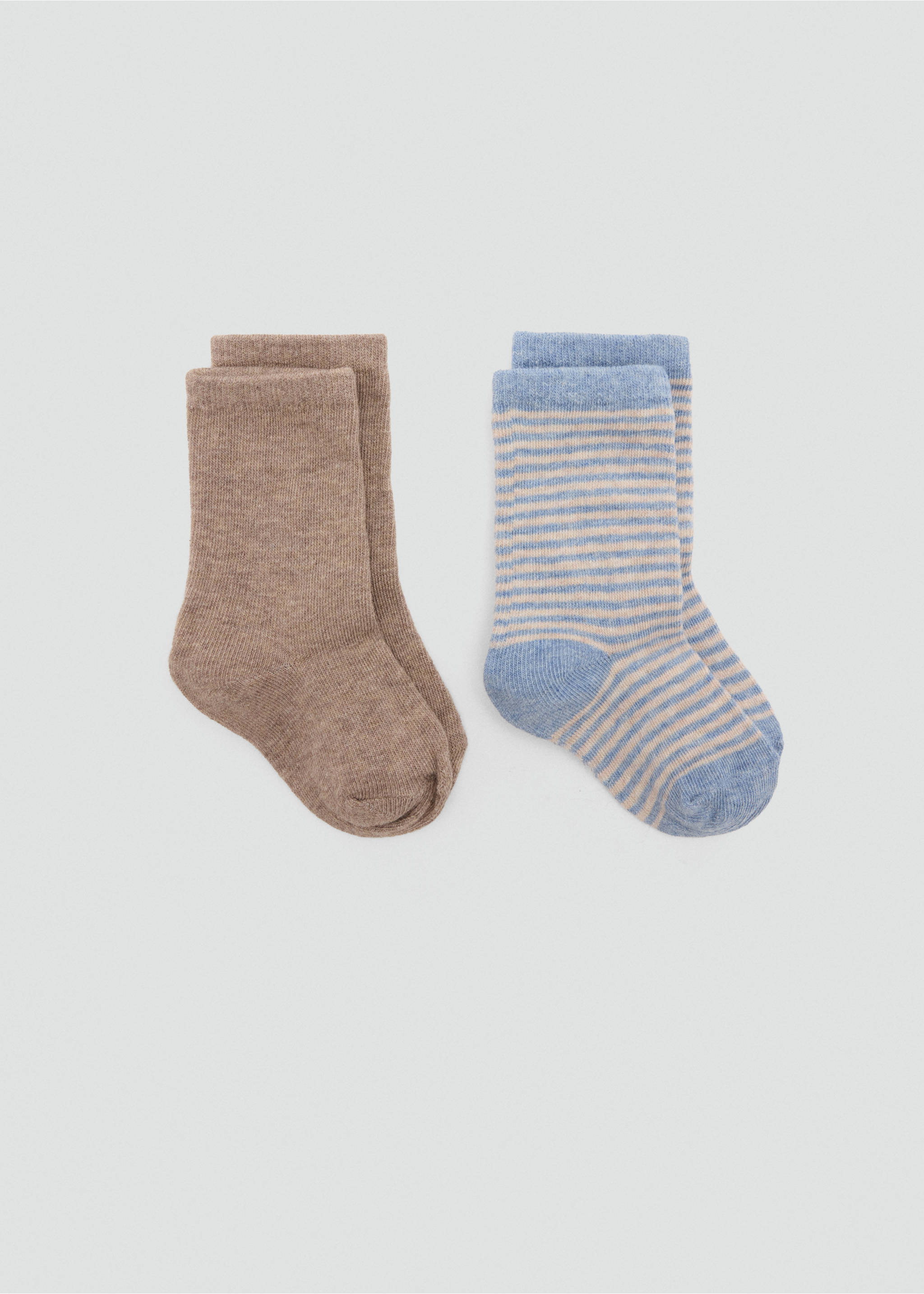 2 pack ribbed socks - Article without model, Sky Blue. Ref: 37044786-00.