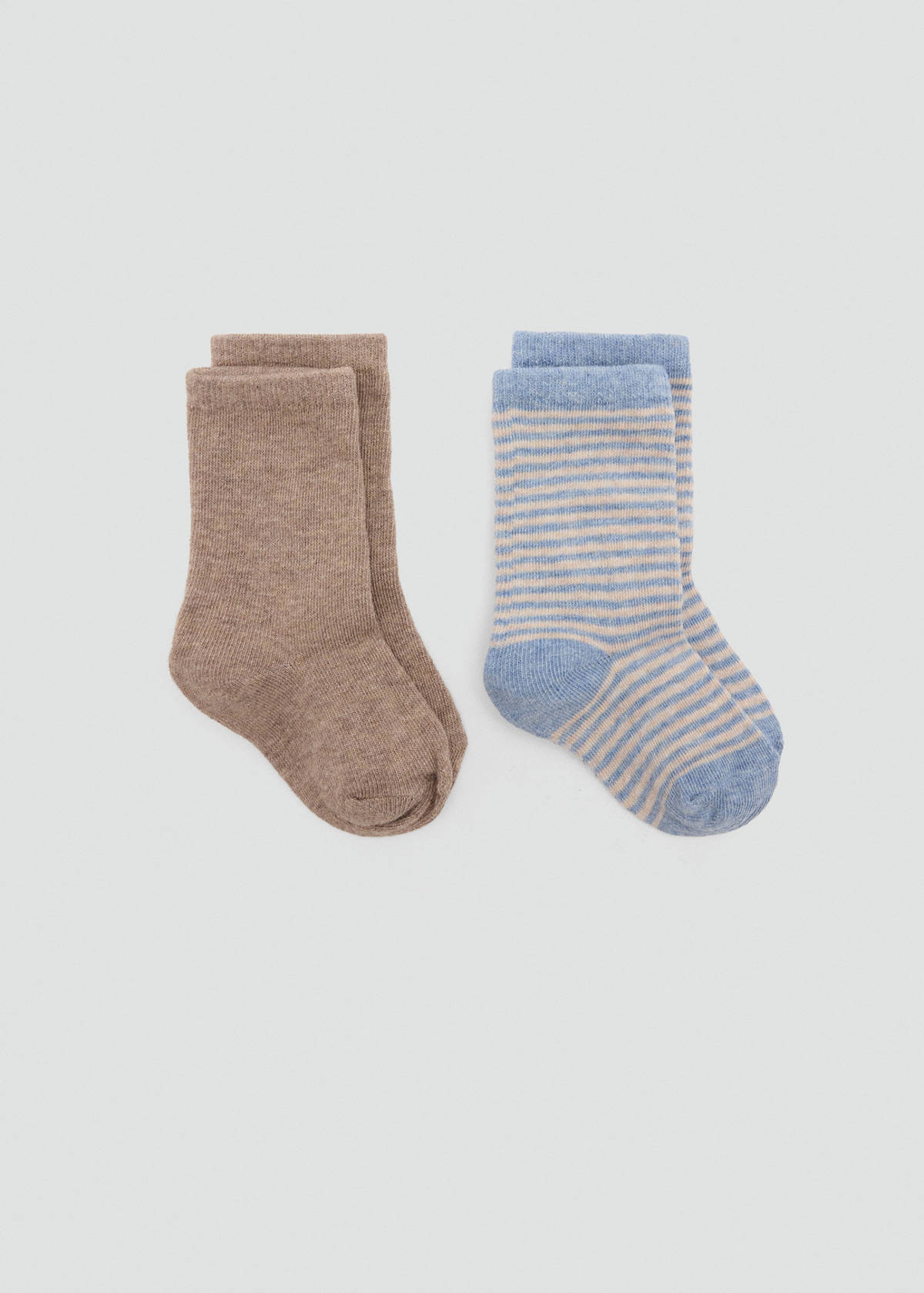 2 pack ribbed socks — Sky Blue