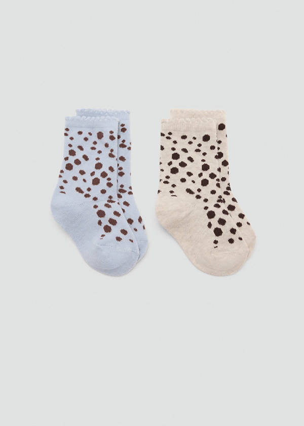 2 pack printed socks — Sky Blue