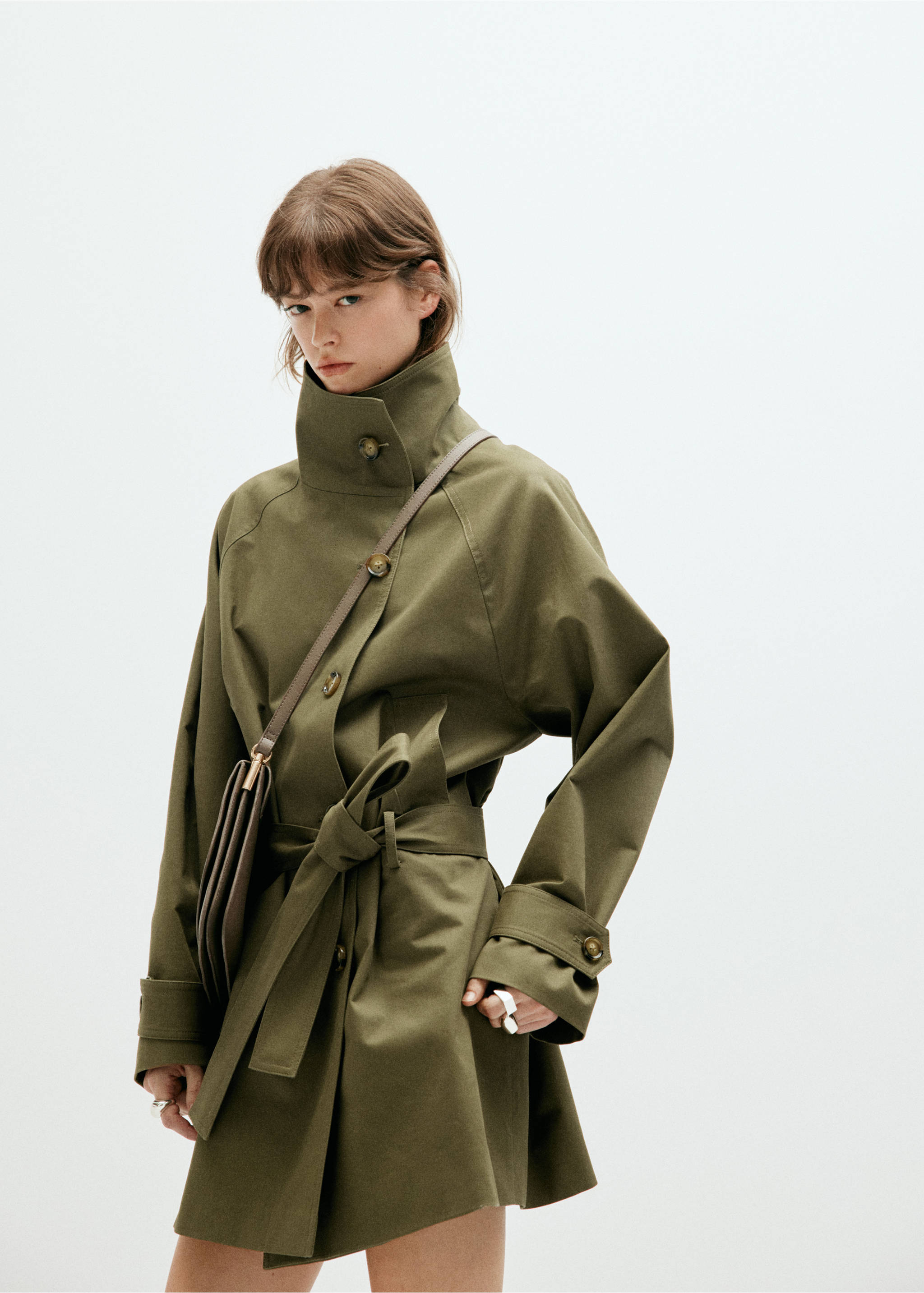 Trench coat mona - Средний план, Хаки. Ref: 37044788-00.