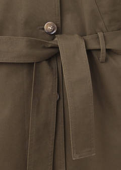 Midi trench coat with belt — Khaki 7
