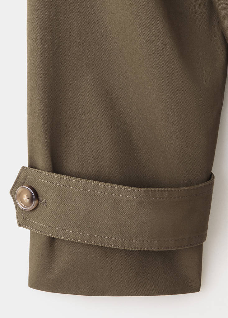 Midi trench coat with belt — Khaki