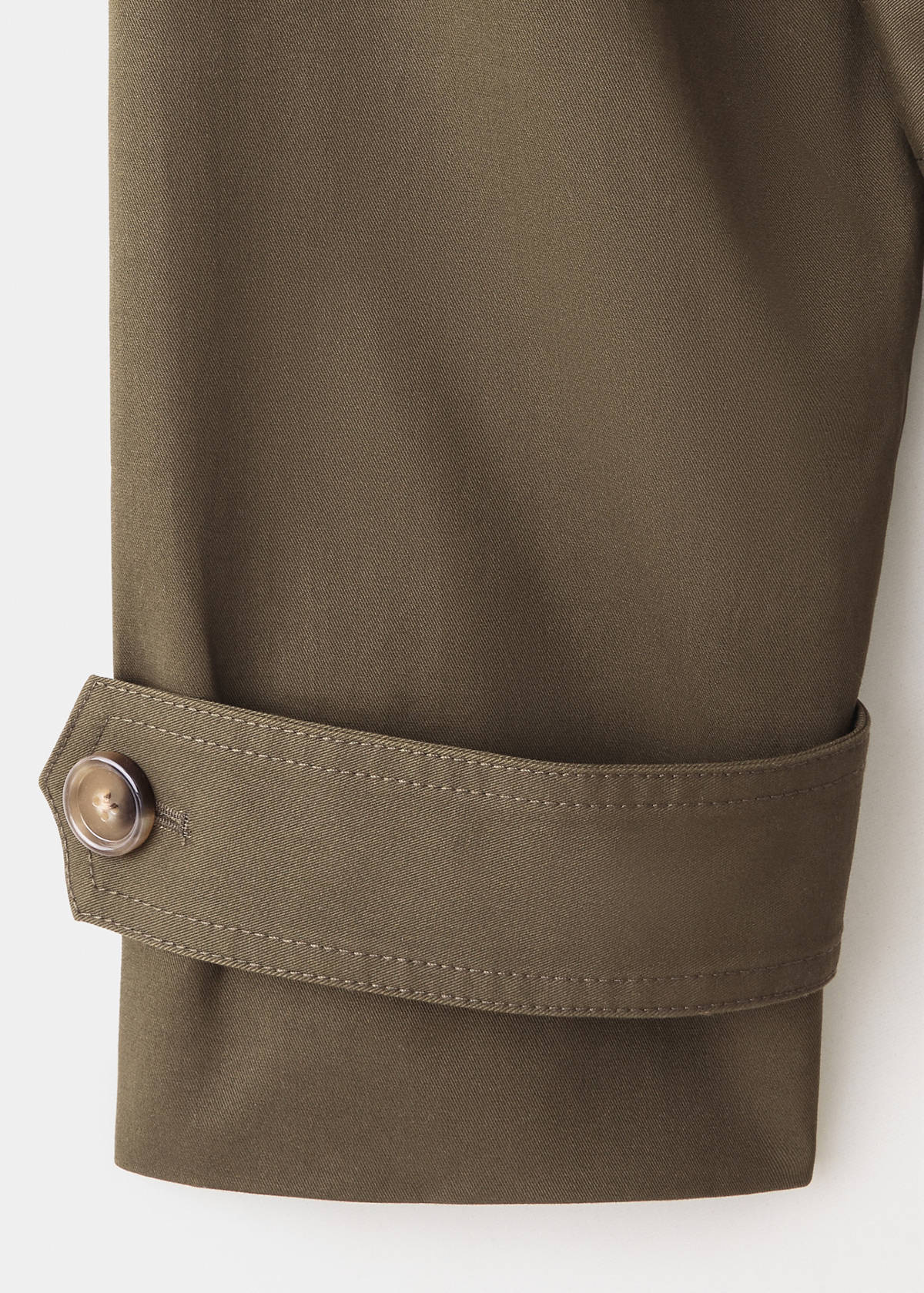 Midi trench coat with belt — Khaki