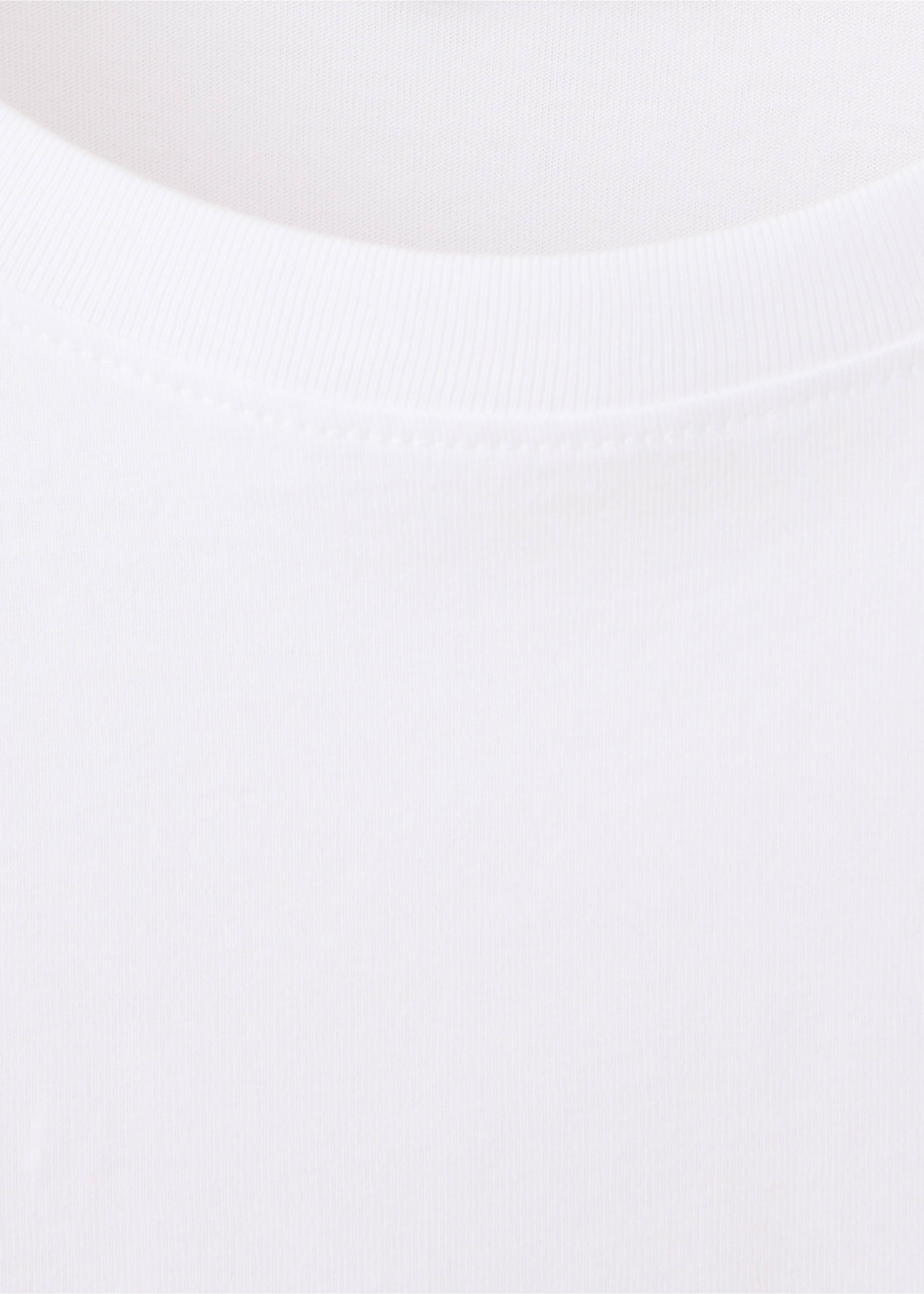 100% cotton embroidered t-shirt - Details of the article 8, Off White. Ref: 37044789-00.