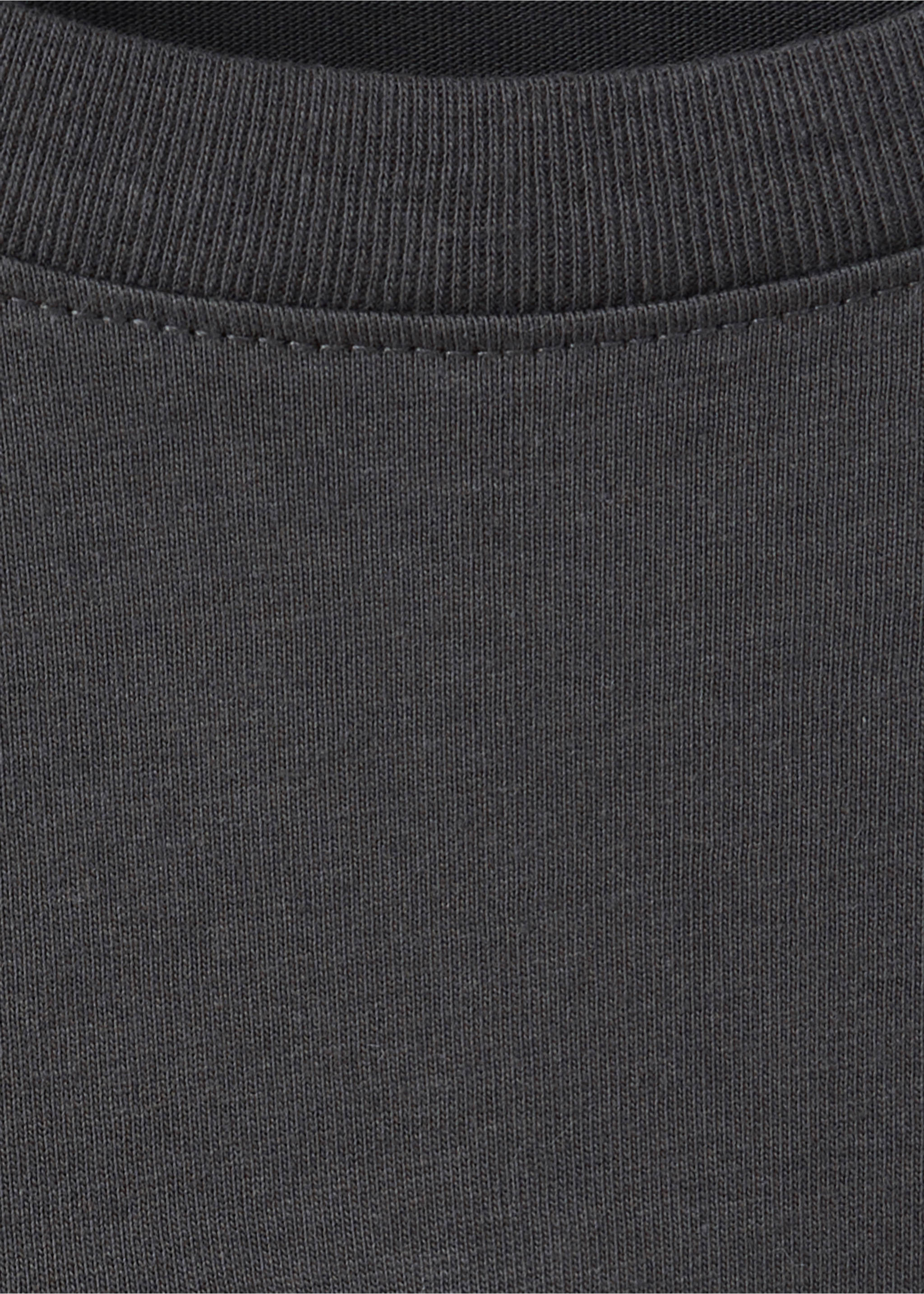 100% cotton embroidered t-shirt - Details of the article 8, Charcoal. Ref: 37044790-00.