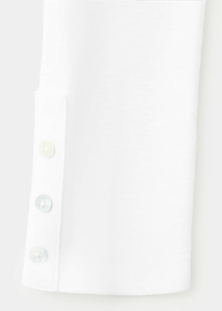 Long-sleeved T-shirt with decorative buttons — Off White