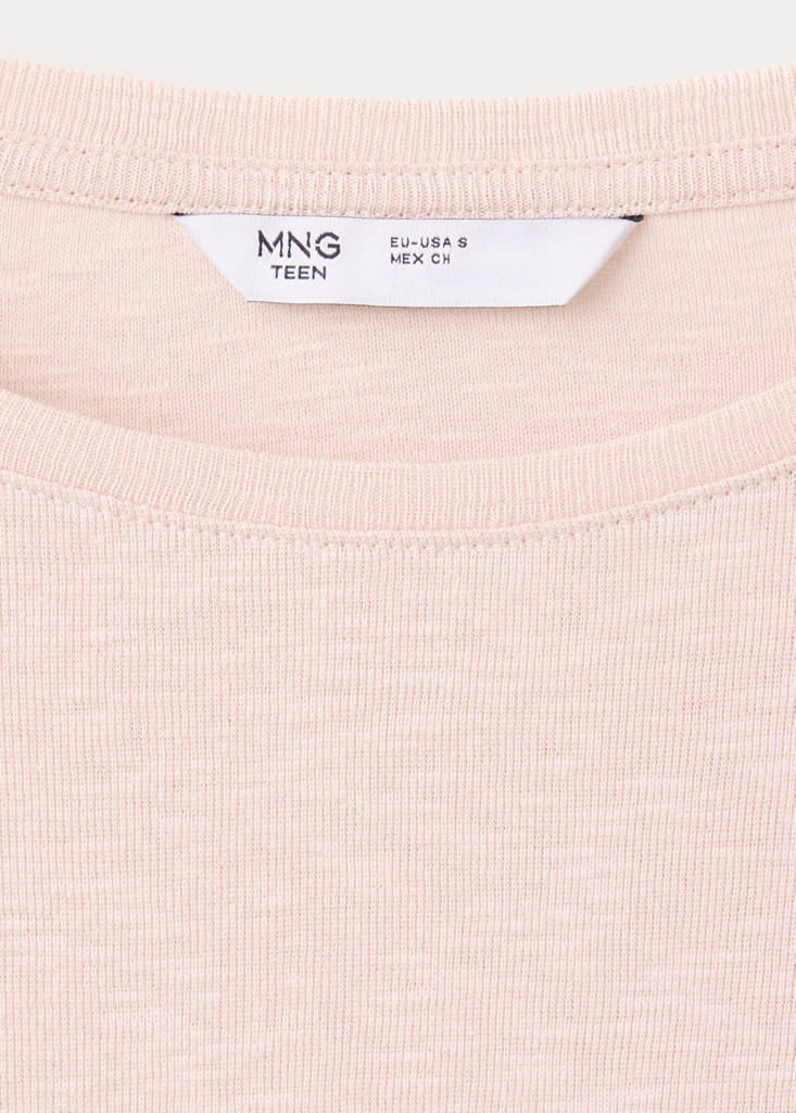 Long-sleeved T-shirt with decorative buttons — Sand
