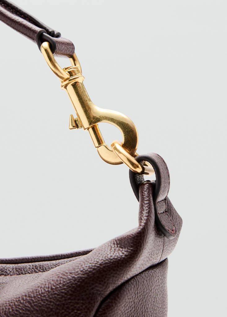 Shoulder bag with pocket — Burgundy