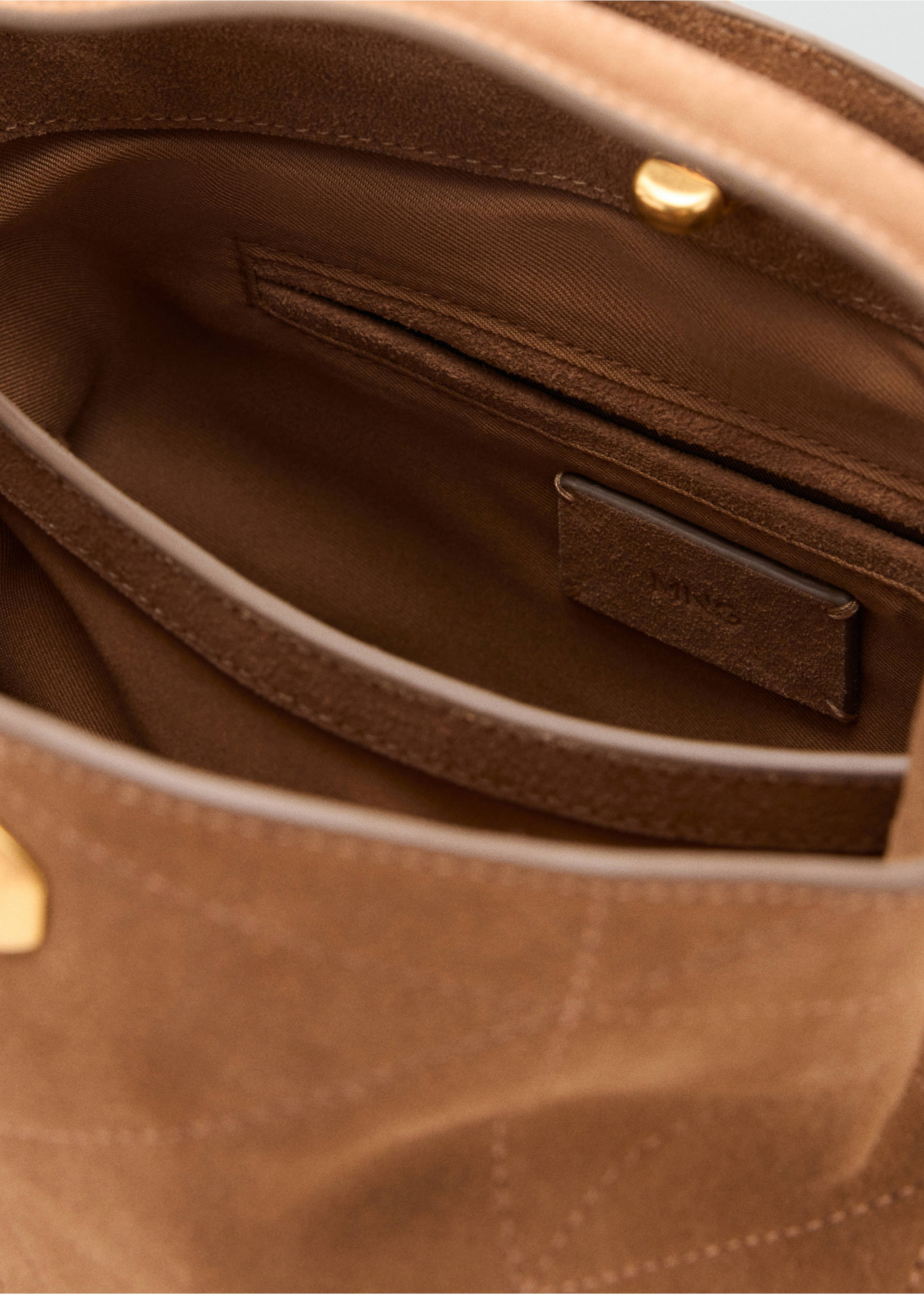 Leather bucket bag - Details of the article 2, Medium Brown. Ref: 37044797-00.