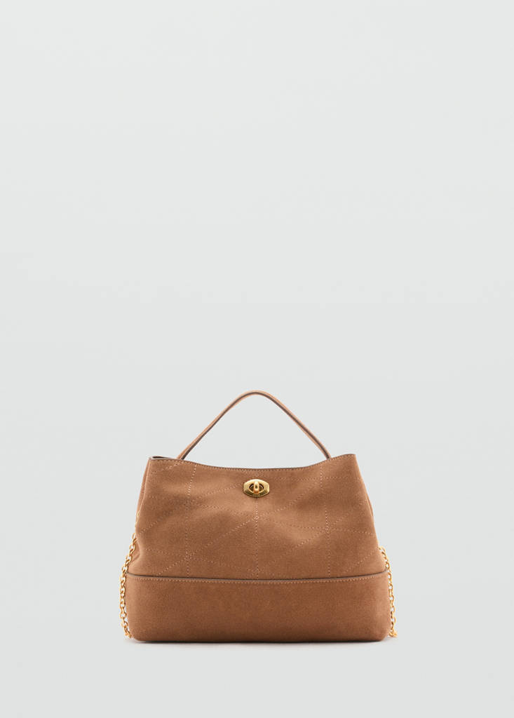 Leather bucket bag — Medium Brown