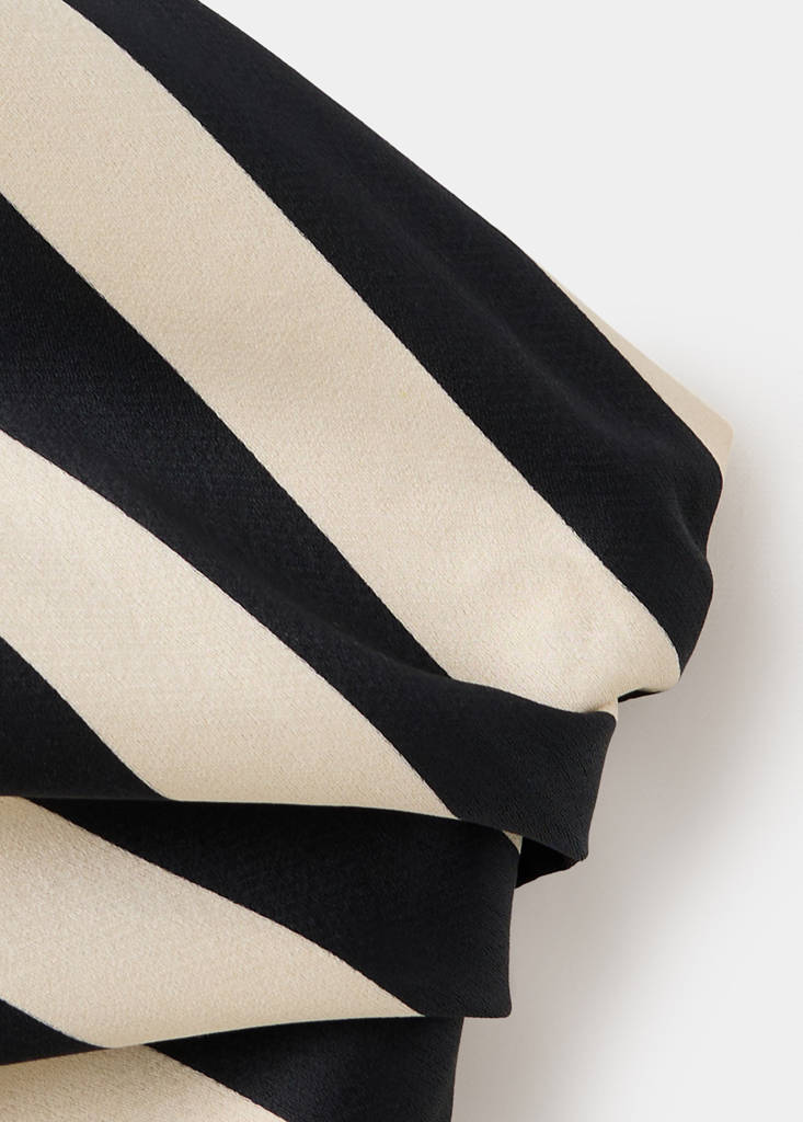 Striped asymmetrical top — Ecru