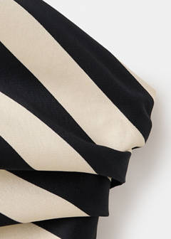 Striped asymmetrical top — Ecru 6