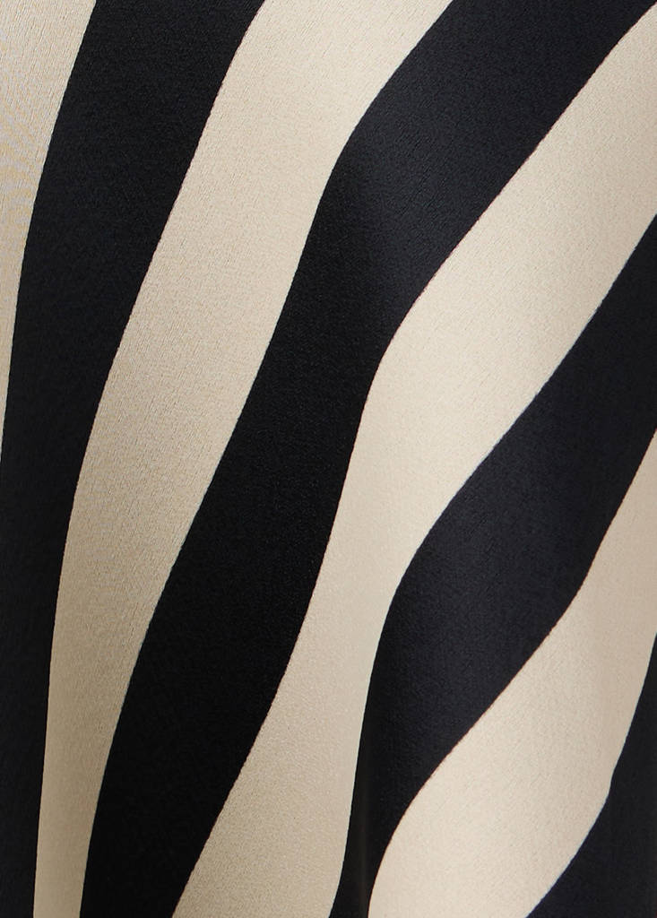 Striped asymmetrical top — Ecru