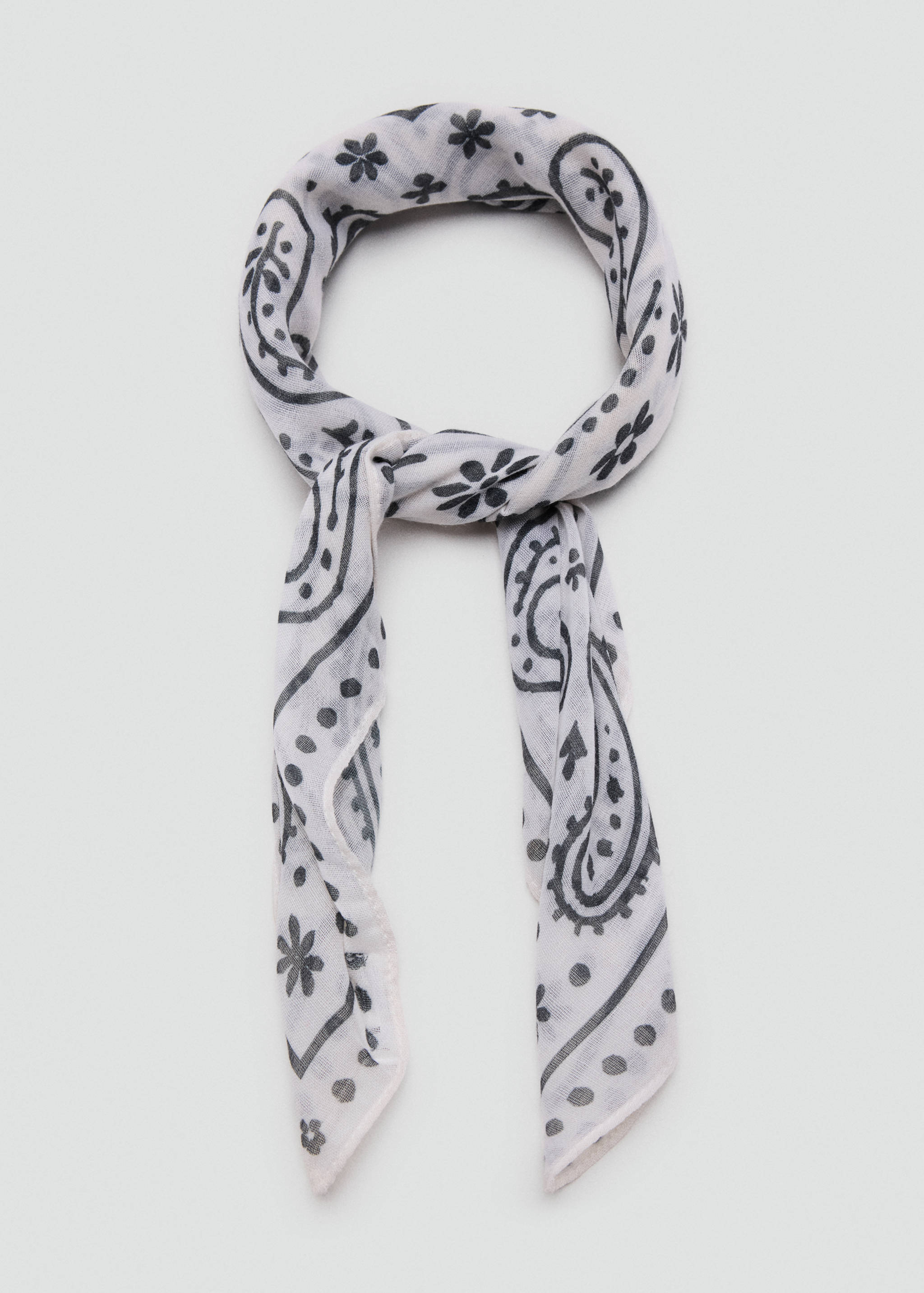 Printed chiffon scarf - Details of the article 1