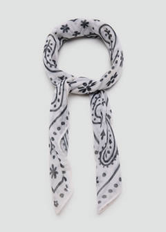 Printed chiffon scarf — Off White 3