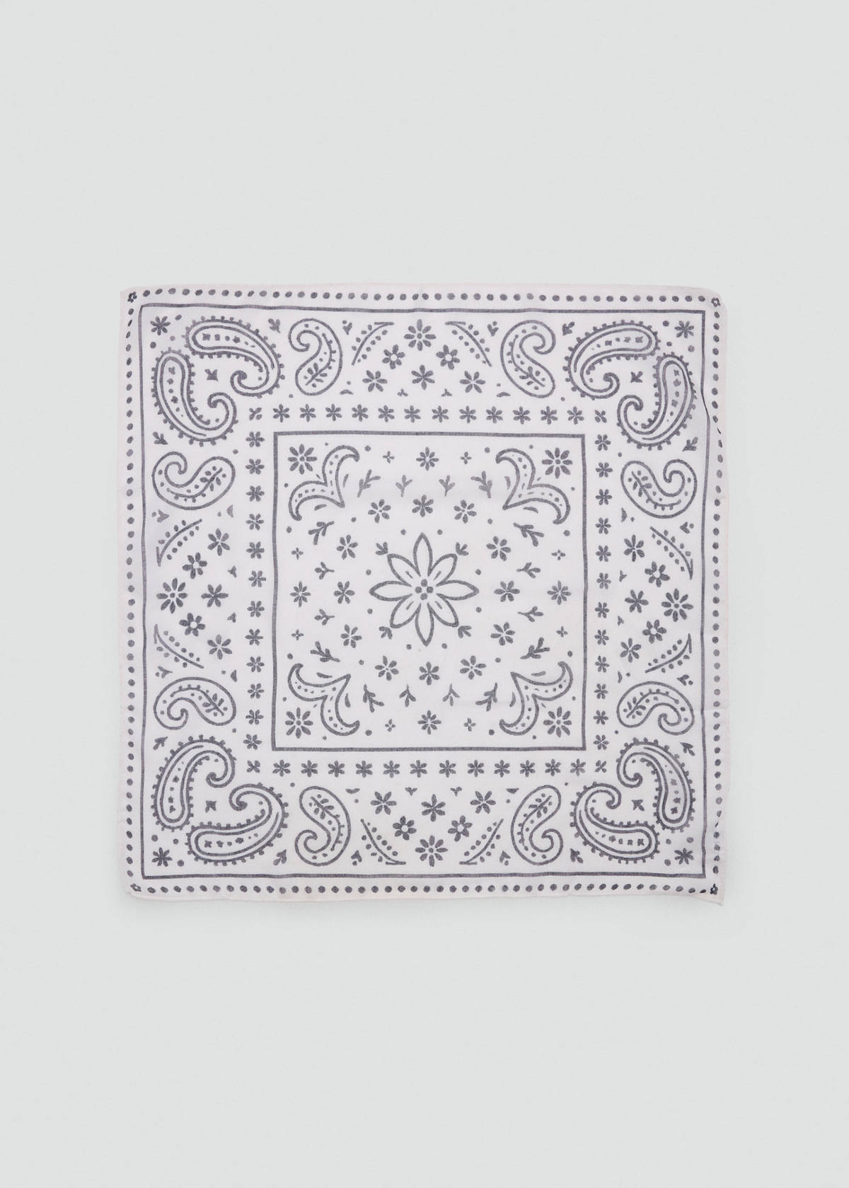 Printed chiffon scarf — Off White