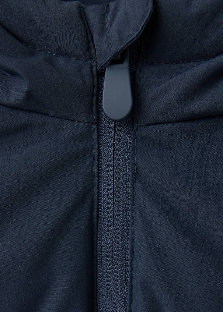 Quilted gilet with hood — Navy