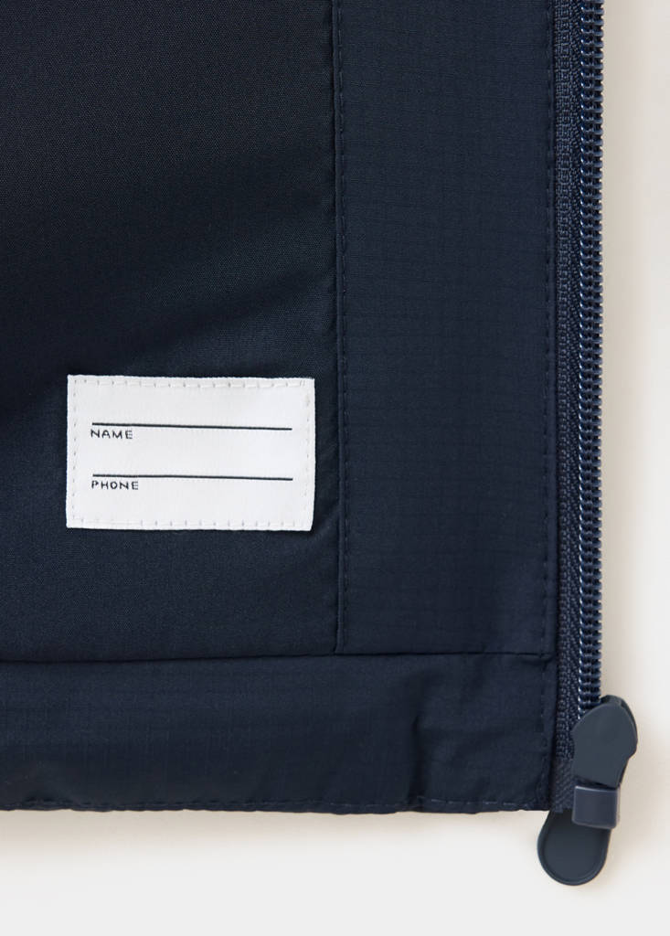 Quilted gilet with hood — Navy