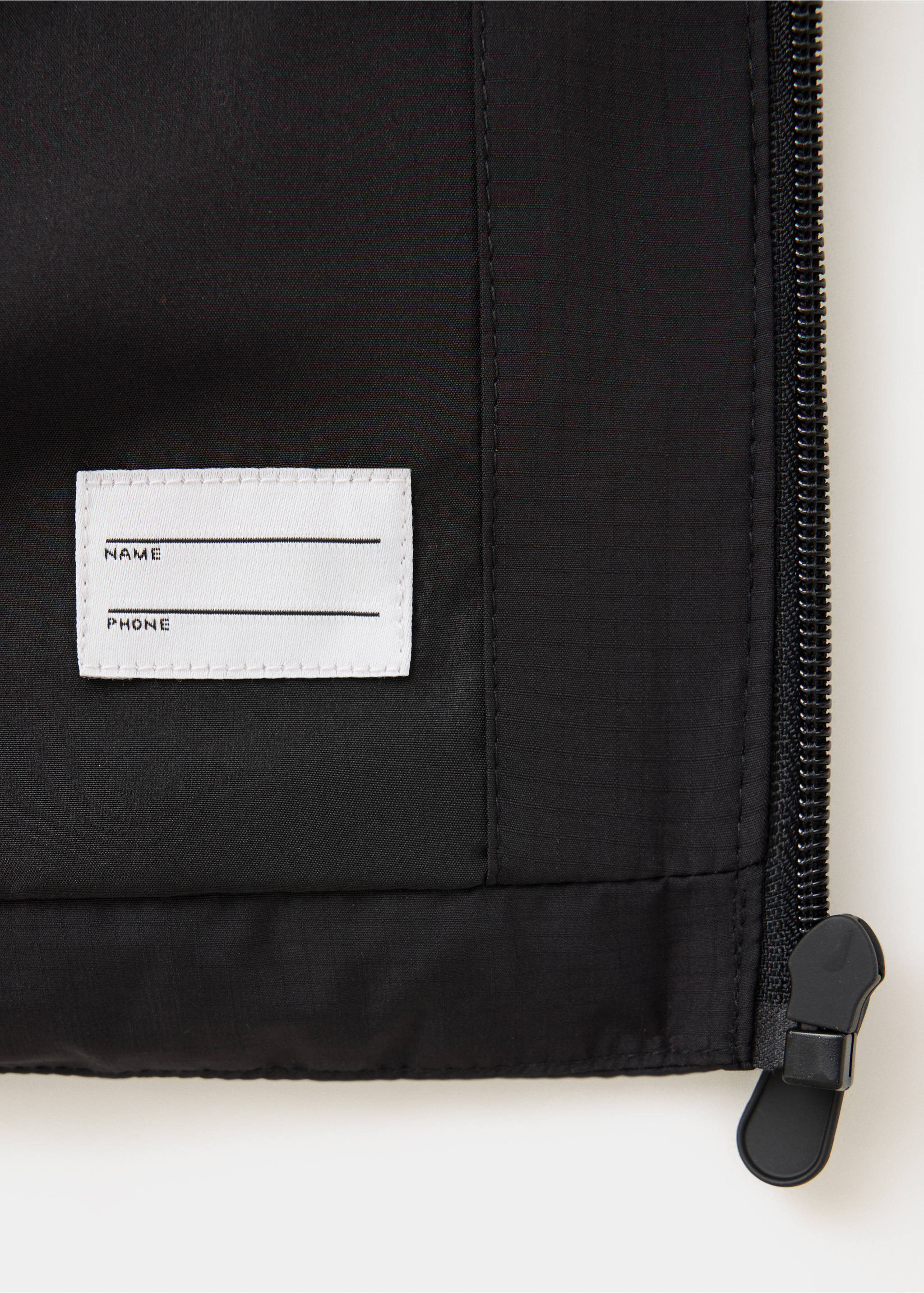 Quilted gilet with hood - Details of the article 0, Black. Ref: 37045151-00.