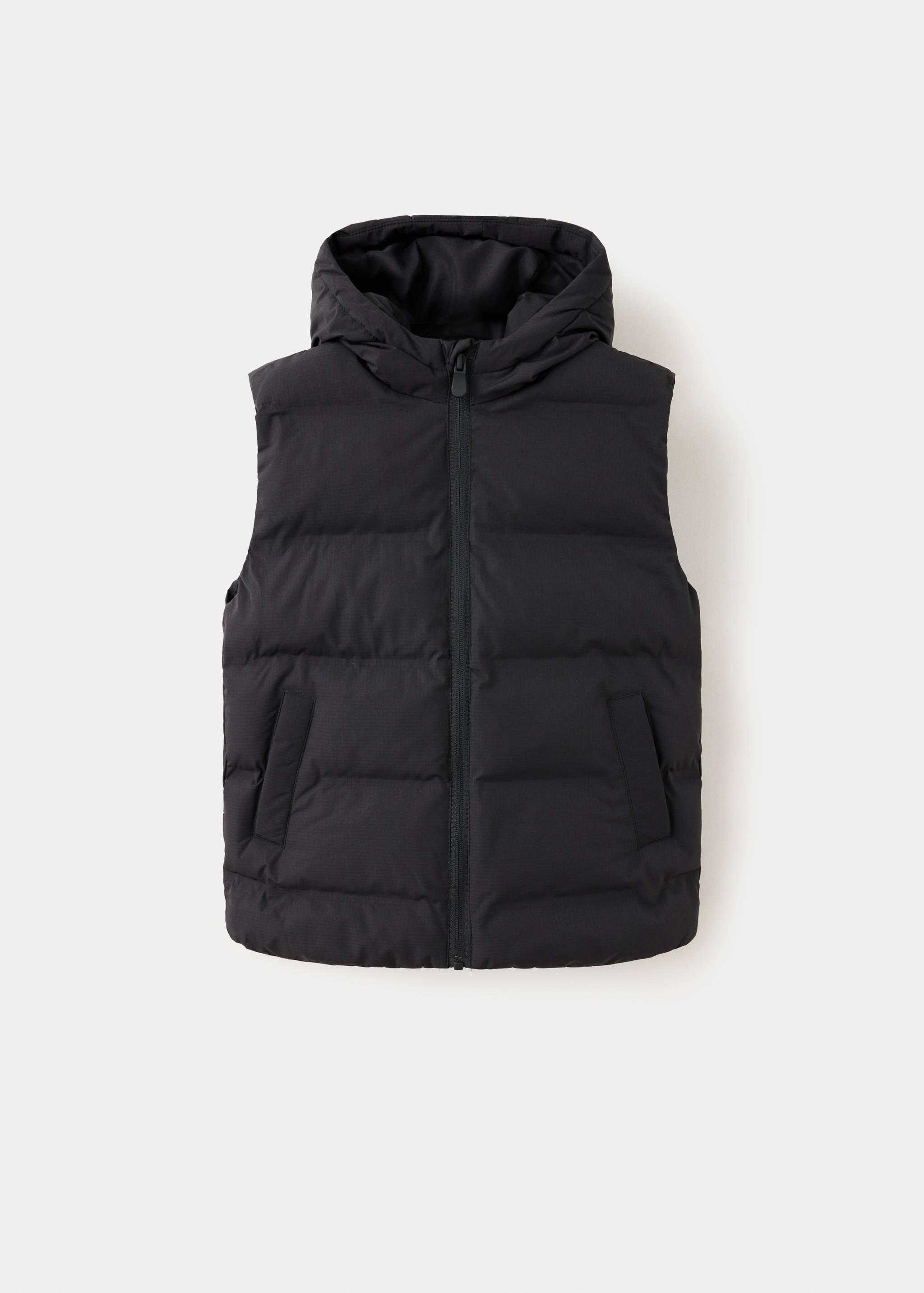 Quilted gilet with hood - Article without model