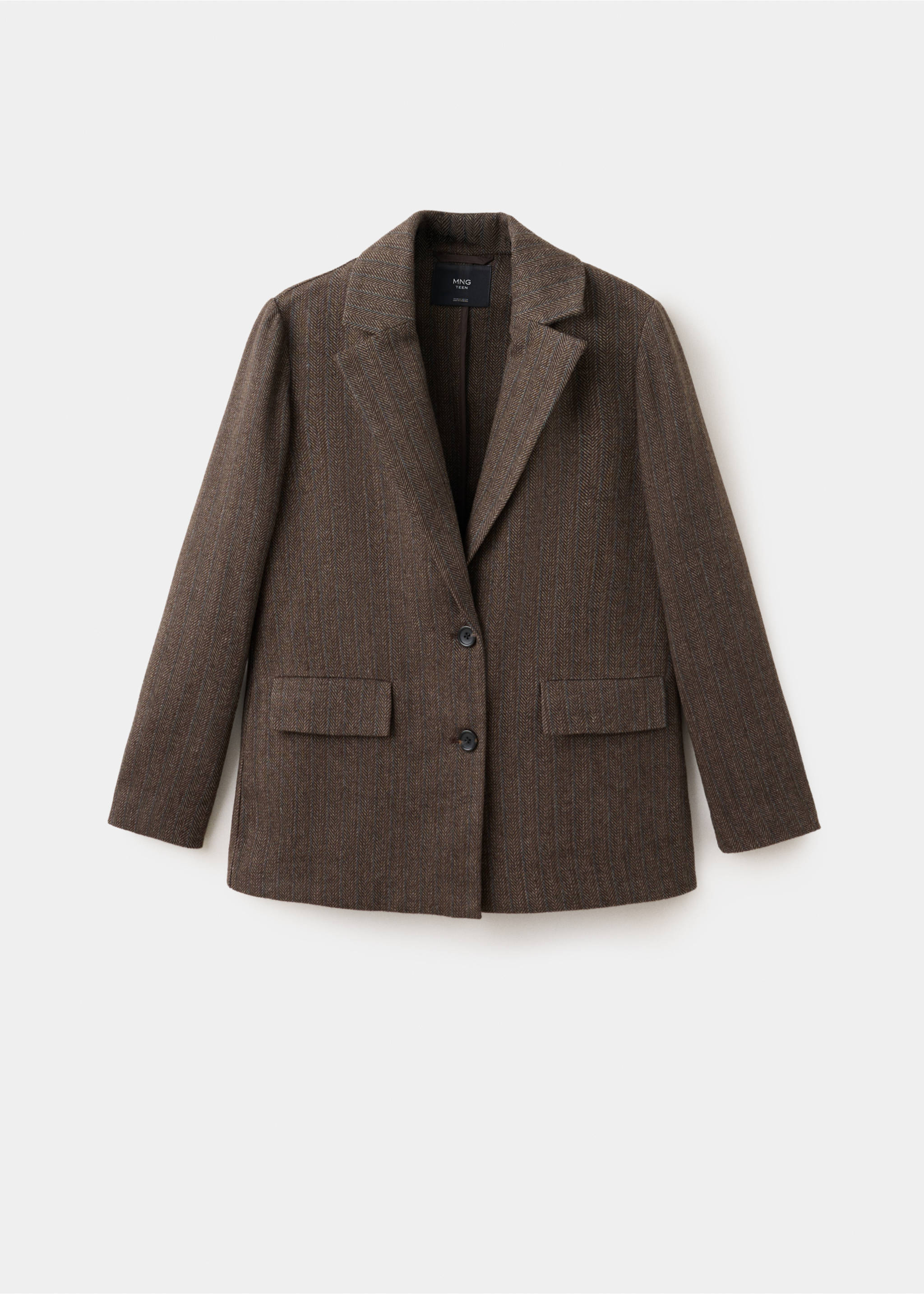 Blazer i ull med slag - Artikel utan modell, Sand. Ref: 37045152-00.