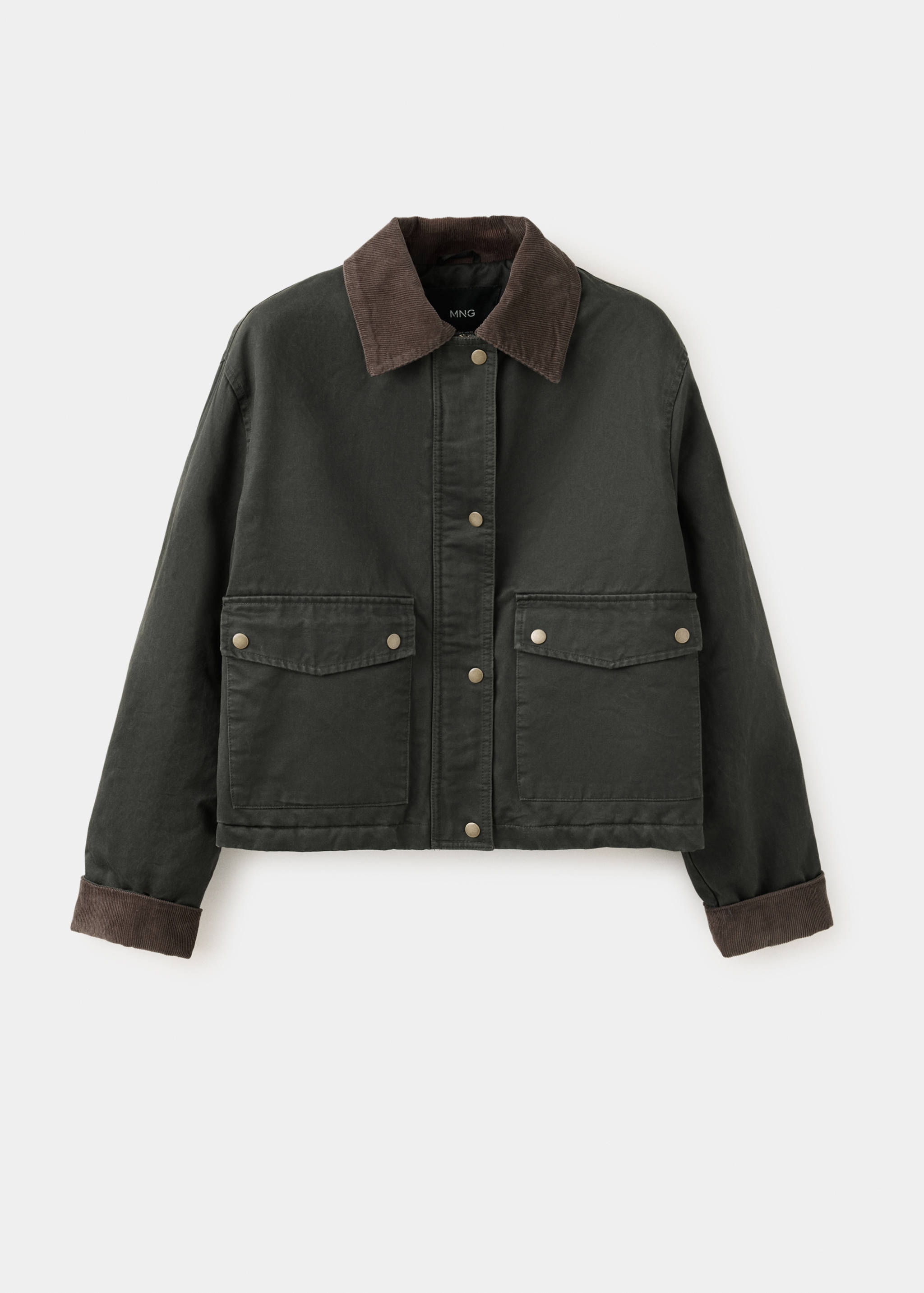 Cotton parka with corduroy collar - Article without model