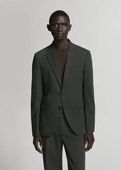 Milan slim-fit suit jacket — Khaki 1