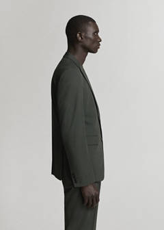 Milan slim-fit suit jacket — Khaki 5