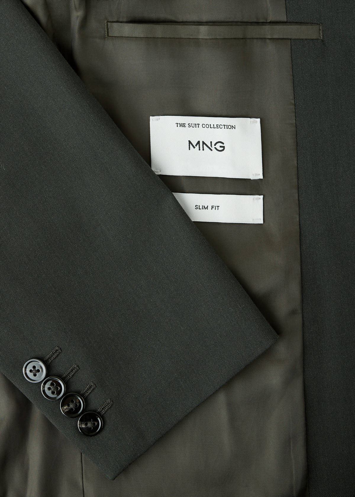 Milan slim-fit suit jacket — Khaki