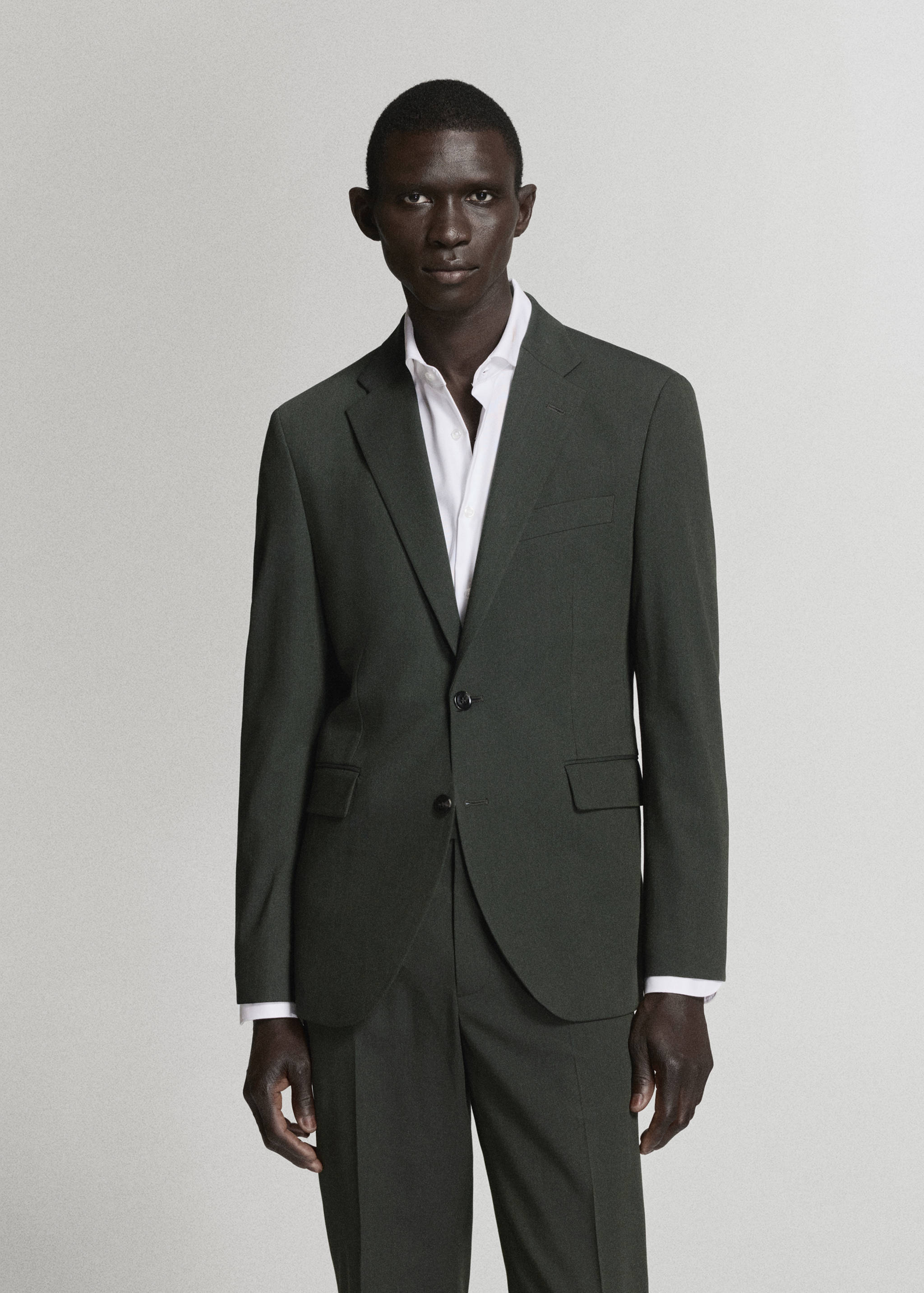 Milan slim-fit suit jacket - Medium plane