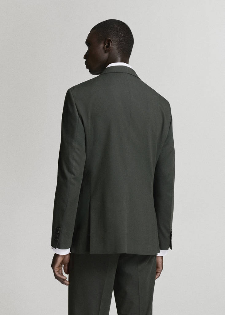 Milan slim-fit suit jacket — Khaki