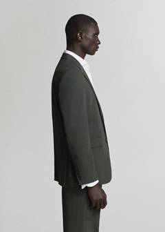 Milan slim-fit suit jacket — Khaki 14