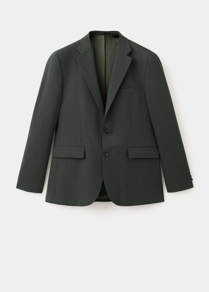 Milan slim-fit suit jacket — Khaki