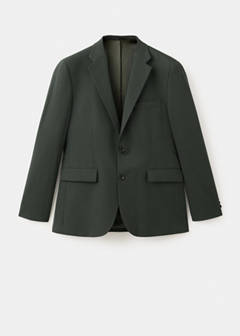 Milan slim-fit suit jacket — Khaki 7