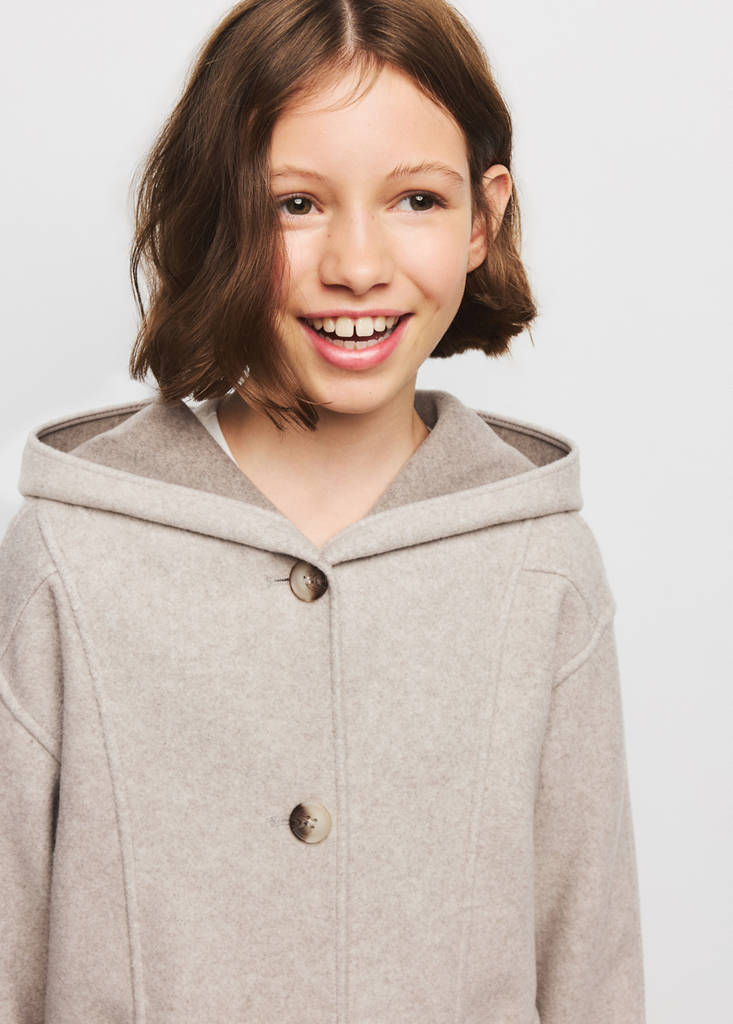 Long cloth coat — Sand