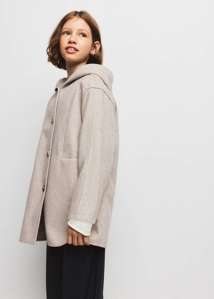 Long cloth coat — Sand