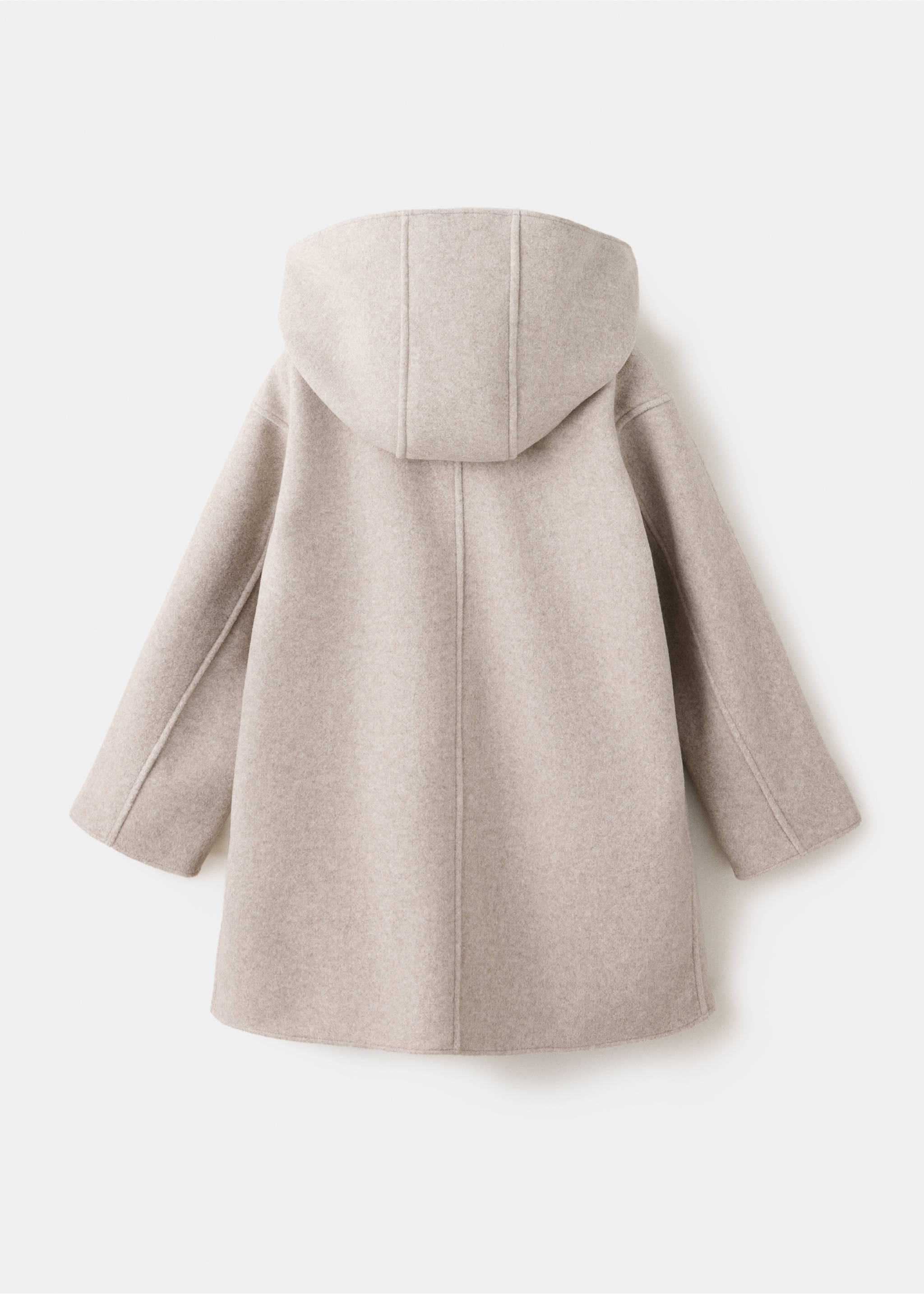 Long cloth coat - Reverse of the article, Sand. Ref: 37045160-00.